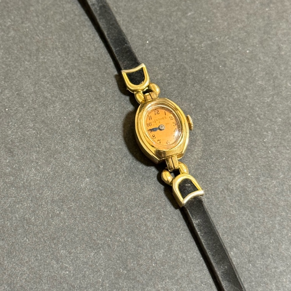 Vintage Longines Jacoby Bender Gold & Leather Watch